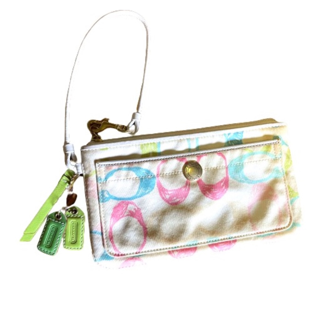 Pastel Coach Wristlet